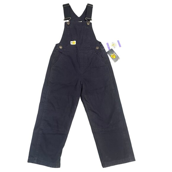 NWT Bass Pro Shops Youth S Black Insulated Workwear Overalls Durable Pockets - Picture 1 of 16